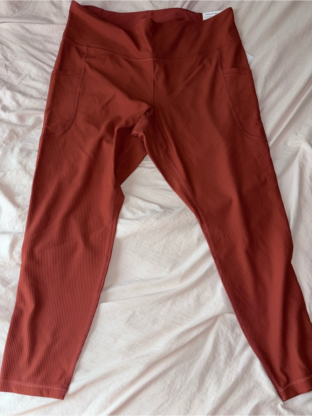 Old Navy Rust Ribbed High-Rise Leggings